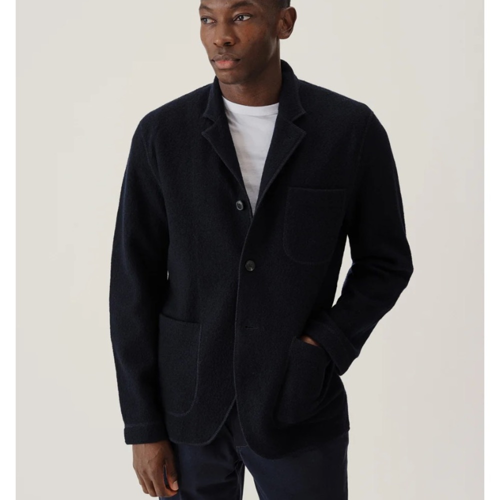 NWT Buck Mason Felted Navy Chore Coat